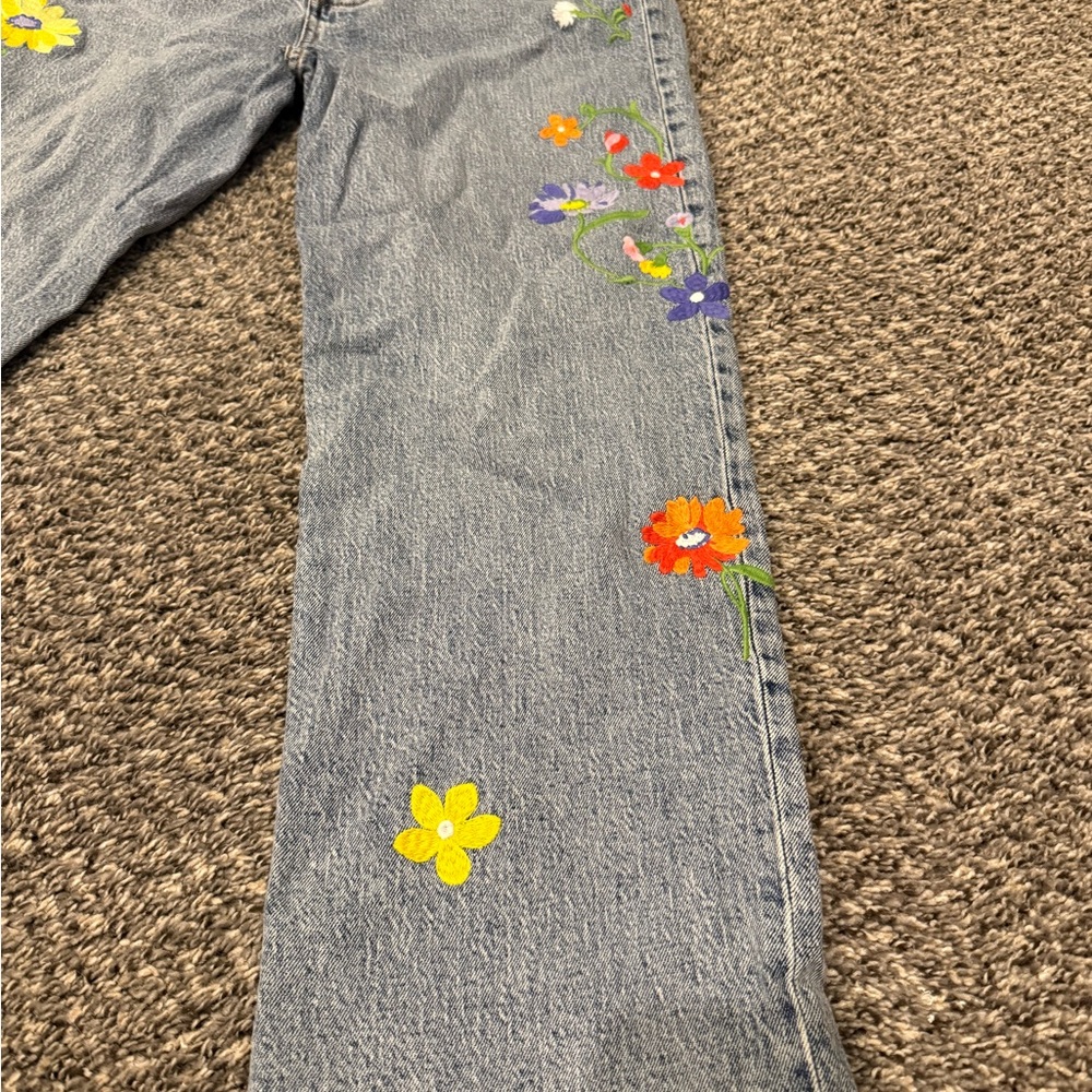 Kate Spade Multicolor Floral Straight Leg Jeans - Picture 5 of 5